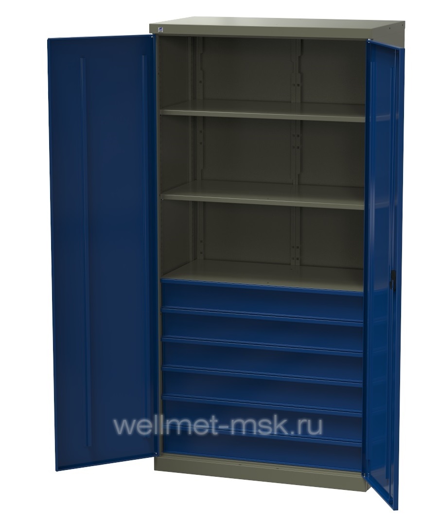 Шкаф инструментальный металлический Wellmet MLST14